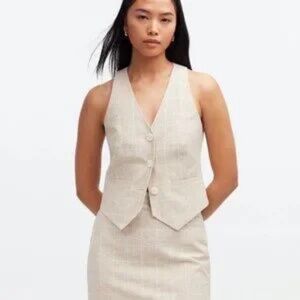 Madewell Linen Vest NWT